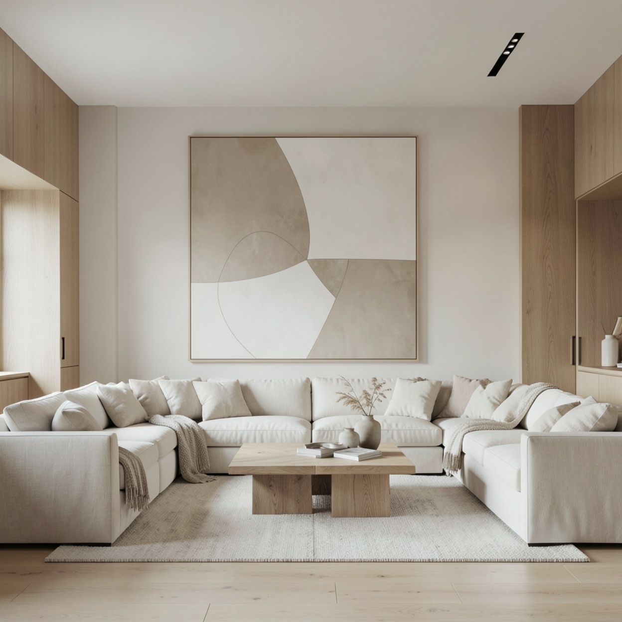 Luxury living room with wall art
